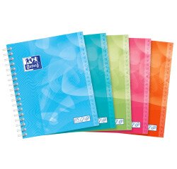 Répertoire Oxford lagoon 11x17cm 160 pages reliure spirale couverture polypro coloris assortis
