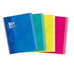 Répertoire Oxford Color Life 17x22cm petits carreaux 5mm 180 pages reliure spirale couverture carte coloris assortis