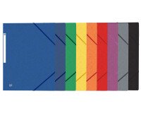 Chemise Oxford top file + a4 avec élastique couverture carte coloris assortis