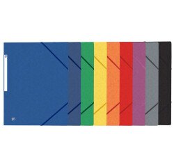 Chemise Oxford top file + a4 avec élastique couverture carte coloris assortis