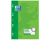 Copies doubles Oxford a4 grands carreaux seyès 400 pages étui carte vert
