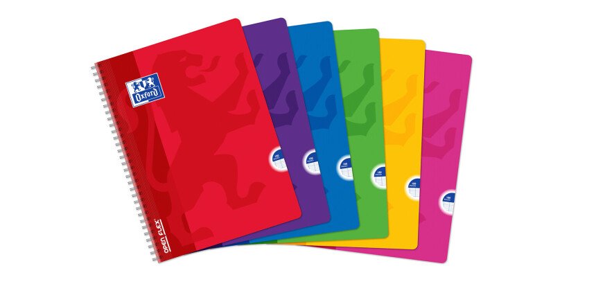 Cahier spirale Oxford Openflex A4 21 x 29,7 cm grands carreaux 180 pages