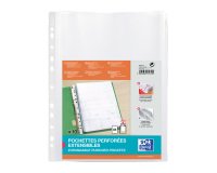 Fundas multitaladro con fuelle Oxford A4 PP 200 micras Paquete de 10