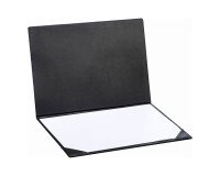 Vade de escritorio Pavo símil cuero con solapa 50 x 35 cm color negro