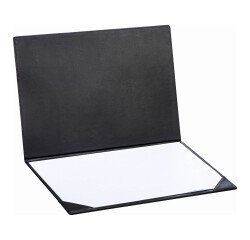 Vade de escritorio Pavo símil cuero con solapa 50 x 35 cm color negro