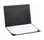 Sous main avec rabat en simili cuir 50 x 35 cm noir