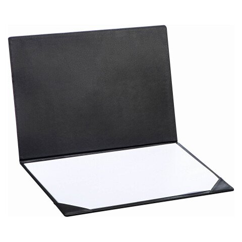 Vade de escritorio Pavo símil cuero con solapa 50 x 35 cm color negro