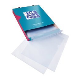 L-map plastiek Oxford A4 PVC 15/100e transparant kleurloos - pak van 100