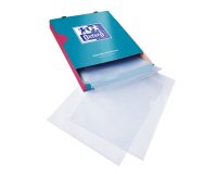 Chemise coin plastique Oxford A4 PVC 15/100e transparente incolore - Paquet de 100