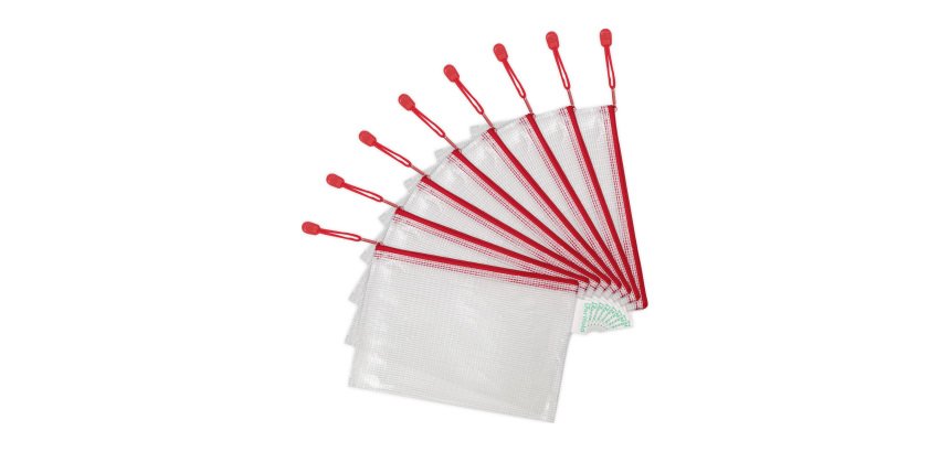 Pochettes à zip A5 Tarifold couleur - Sachet de 8