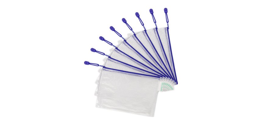 Pochettes à zip A5 Tarifold couleur - Sachet de 8
