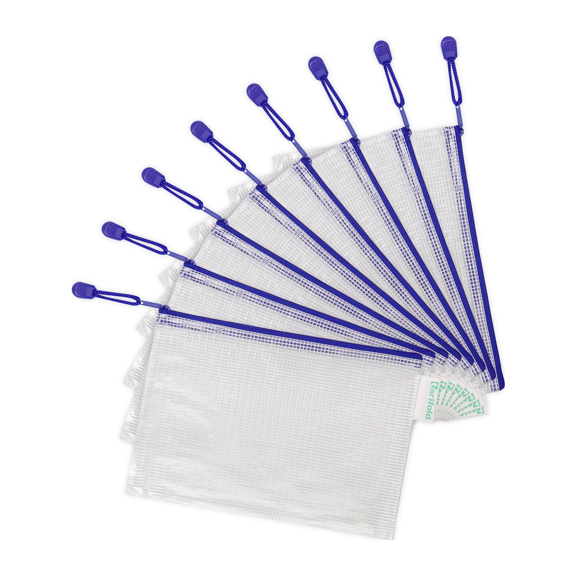 10 Pochettes A5 Zippées En PVC - Multicolores - Imperméables - Pour Documents, Recettes, Organisation Bureau/école