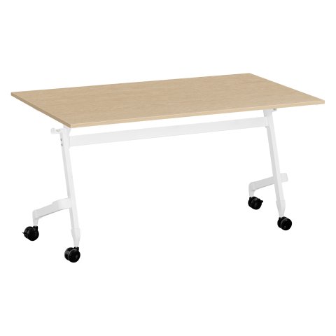 Mesa abatible Practica Plus Bruneau An 140 x Fon 70 cm roble claro patas aluminio
