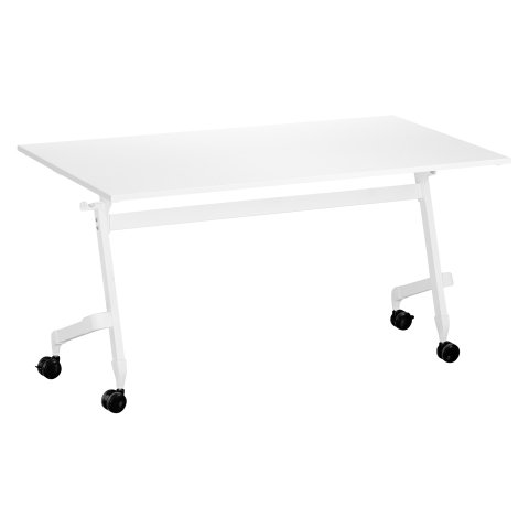 Mesa abatible Practica Plus Bruneau An 140 x Fon 70 cm blanca patas blancas