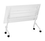 Table rabattable plateau blanc L 140 x P 70 cm - Galice Plus