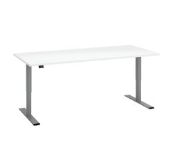 Standing desk Ecla Ergo with electric height adjustment, grey aluminum base.