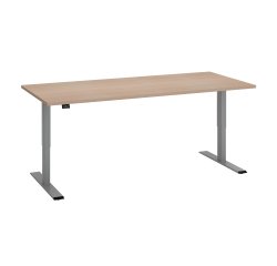 Bureau assis-debout Ecla Ergo réglage électrique en hauteur piètement gris aluminium