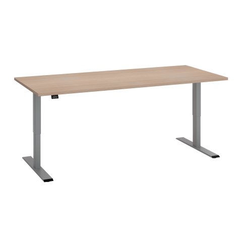Mesa de oficina eléctrica regulable en altura Ecla Ergo 180 x 80 cm roble claro