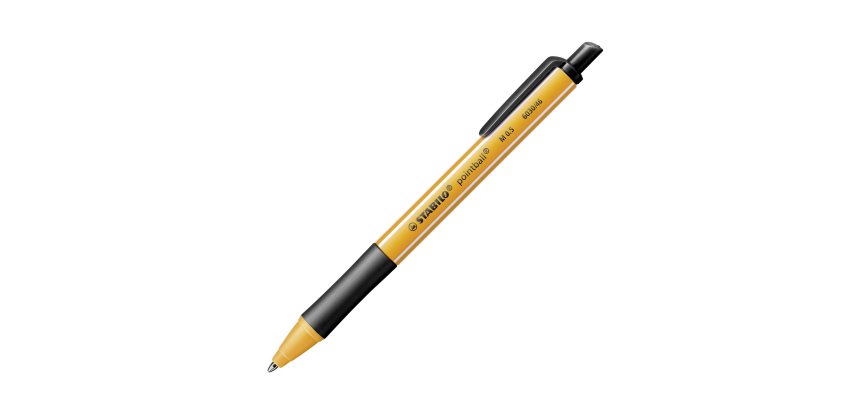 Stylo bille Stabilo Pointball rétractable pointe 2.5 mm - écriture large