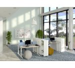 Bureau réglable en hauteur électrique chêne clair Premium 140 x 80 cm - Arch