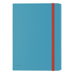 Chemise à élastique 3 rabats plastique LEITZ COSY 23,5 x 32 cm bleu