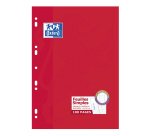 Feuillets mobiles 100 pages seyès format A4 21 x 29,7 cm Oxford - perforées