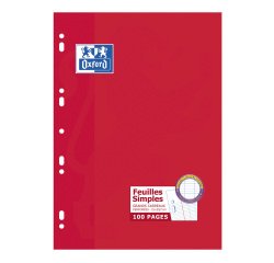 Losse vellen 100 stuks séyès A4-formaat 21 x 29,7 cm Oxford - geperforeerd