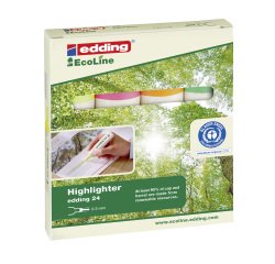 Subrayadores fluorescentes edding EcoLine 24 - Estuche con 4 colores