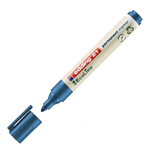 Rotulador permanente ecológico edding Ecoline 21 90% reciclado azul