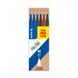 Recharge pour stylo effaçable Pilot FriXion pointe moyenne 0,7 mm couleurs assorties bleus, noir, rouge, vert - Pochette de 6