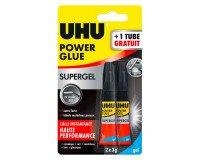 Pack 1 tube of glue 3 g Uhu Power Glue Gel + 1 free