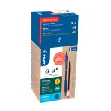 Pack de 12 stylos roller G2 Pilot bleu +12 recharges dont 6 offertes