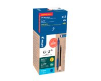 Pack de 12 stylos roller G2 Pilot bleu +12 recharges dont 6 offertes