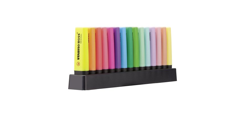 Surligneur Stabilo Boss couleurs assorties - Set de 15