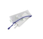 Pack de 8 Bolsas de documentos Formato chequera reforzados con cremallera Azul 