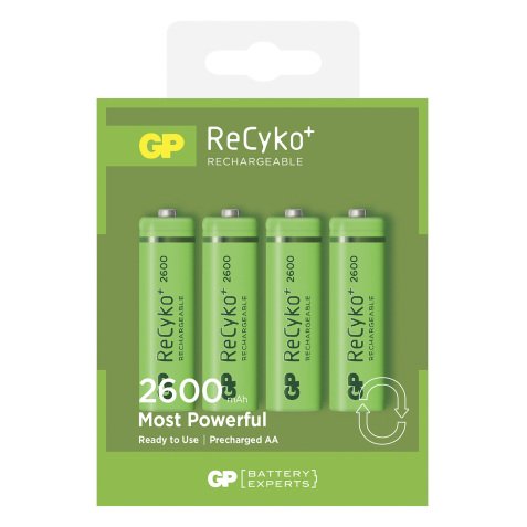 Pilas recargables LR06 AA GP ReCyKo - Blister de 4