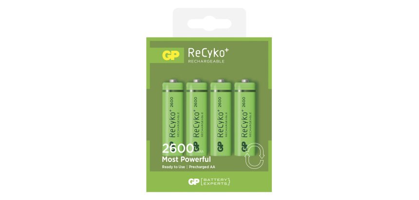 Pilas recargables LR06 AA GP ReCyKo - Blister de 4