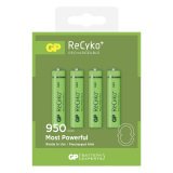 Pilas recargables LR03 AAA 950 mAh  GP ReCyKo - Blister de 4 pilas