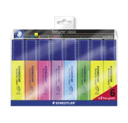 Pack of 6 markers Textsurfer Staedtler + 2 for free 
