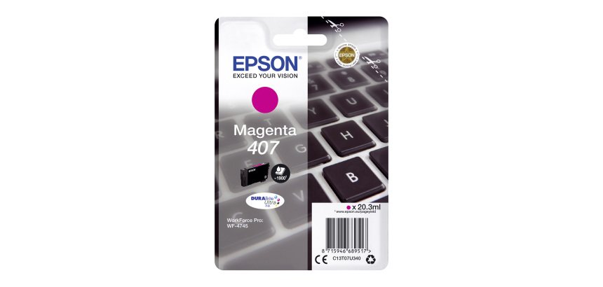 Epson 407 cartouche couleurs séparées pour imprimante jet d'encre