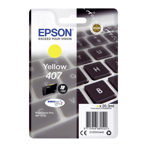 Epson 407 cartucho original amarillo