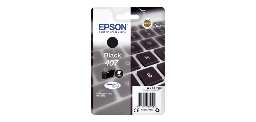 Epson 407 cartouche noire pour imprimante jet d'encre