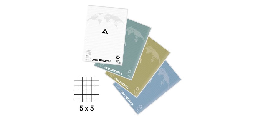 Blocs de cours recyclé Splendid Quadrillage 5x5