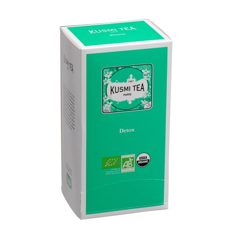 Tee Detox Bio Kusmi Tea - Box mit 25 biologisch abbaubaren Beuteln