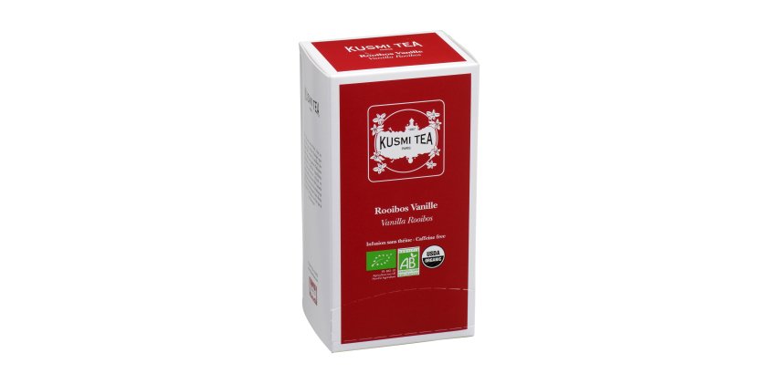 Infusión de Rooibos de Vainilla Orgánica Kusmi Tea - Caja de 25 sobres