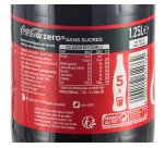 Coca-Cola Zero 1,25 L - 12 bouteilles
