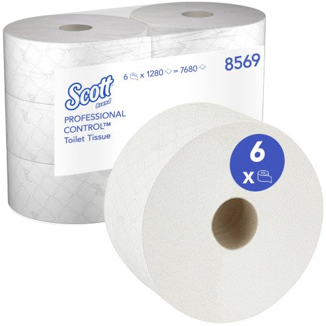 Papier toilette Maxi rouleaux double épaisseur Scott® Control™ - 6 rouleaux de 314 m