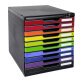 Classifying module with lock and key Exacompta Modulo 10 drawers colored