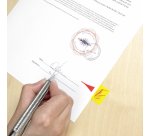 Marque-pages Signez ici Post-it - distributeur de 50 feuilles