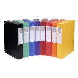 Chemise box carte Cartobox Exacompta 25 x 33 cm dos 5 cm - couleurs assorties